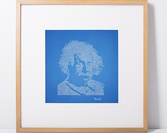 Albert Einstein Line Art – Minimalist Portrait – Single Line Drawing – Signed Original