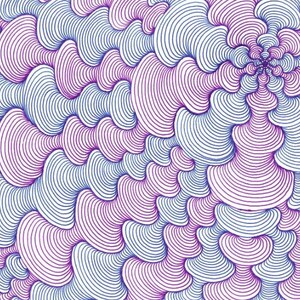 Purple and Blue Dream Abstract Line Art by TFoust