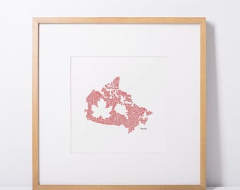 Canada One Line Map Art – Minimalist Continuous Drawing (Digital File)