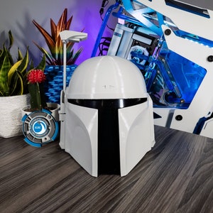 Jango Fett Mandalorian Deathwatch Style Helmet 501st Approvable - Life Sized Wearable with Optional Liner