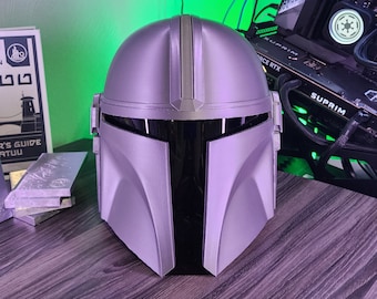 マンダロリアンヘルメット - アップデートモデル！バイザー付きでオプションの裏地も付いた、プレミアム 3D プリントヘルメット