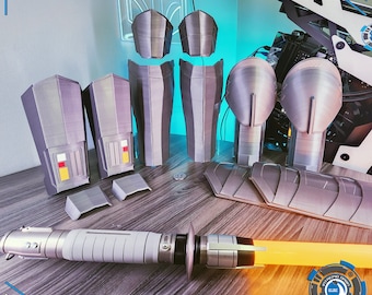 Shin Hati Dark Jedi Armor Set, Accurate, Custom Made to Fit with Optional Neopixel Aluminum Hilt Saber
