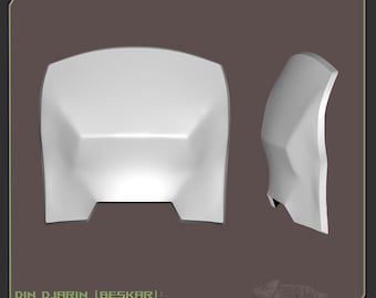 Mando Din Style Backplate, Custom sized, Smooth or Damaged