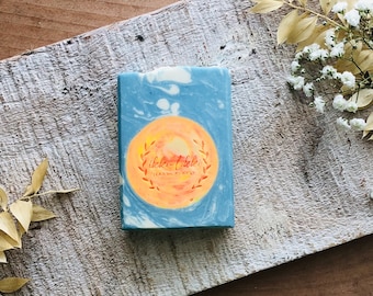 Handmade Vegan Soap Bar, Red Currant Jasmine Peach, Eco-Friendly