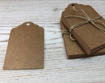 Kraft Brown BLANK Paper Gift Tags, Hang Tags, Price Tags. Great for bridal  showers, baby showers, weddings and more - 25 tags