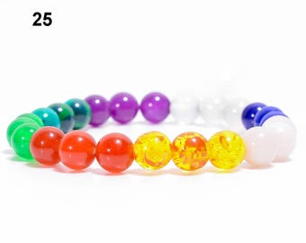 Multi Beads Healing Crystal Bracelet Women Men 8 mm Natural Stone Beaded Bracelets Birthday Gifts Round Gemstones Stretch Bracelet