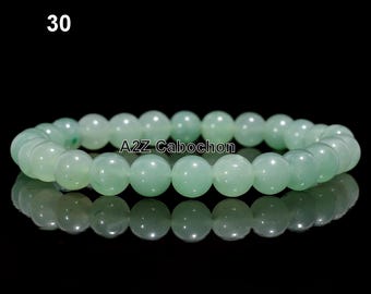 Aquamarine Healing Crystal Bracelet Women Men 7 mm Natural Stone Beaded Bracelets Birthday Gifts Round Gemstones Stretch Bracelet