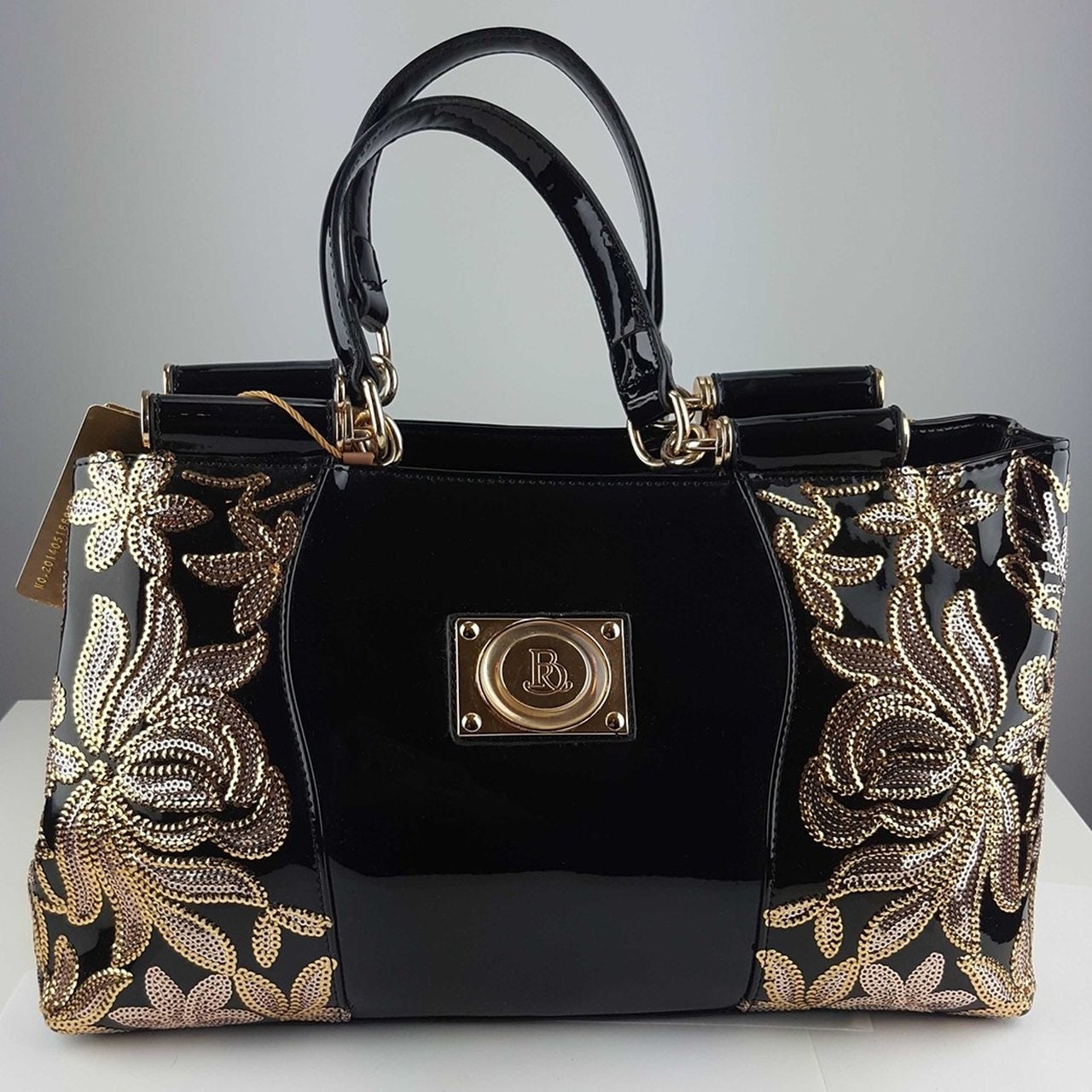 Beautiful Embroidered Black Gold Handbag. Dubai. Unique. Etsy