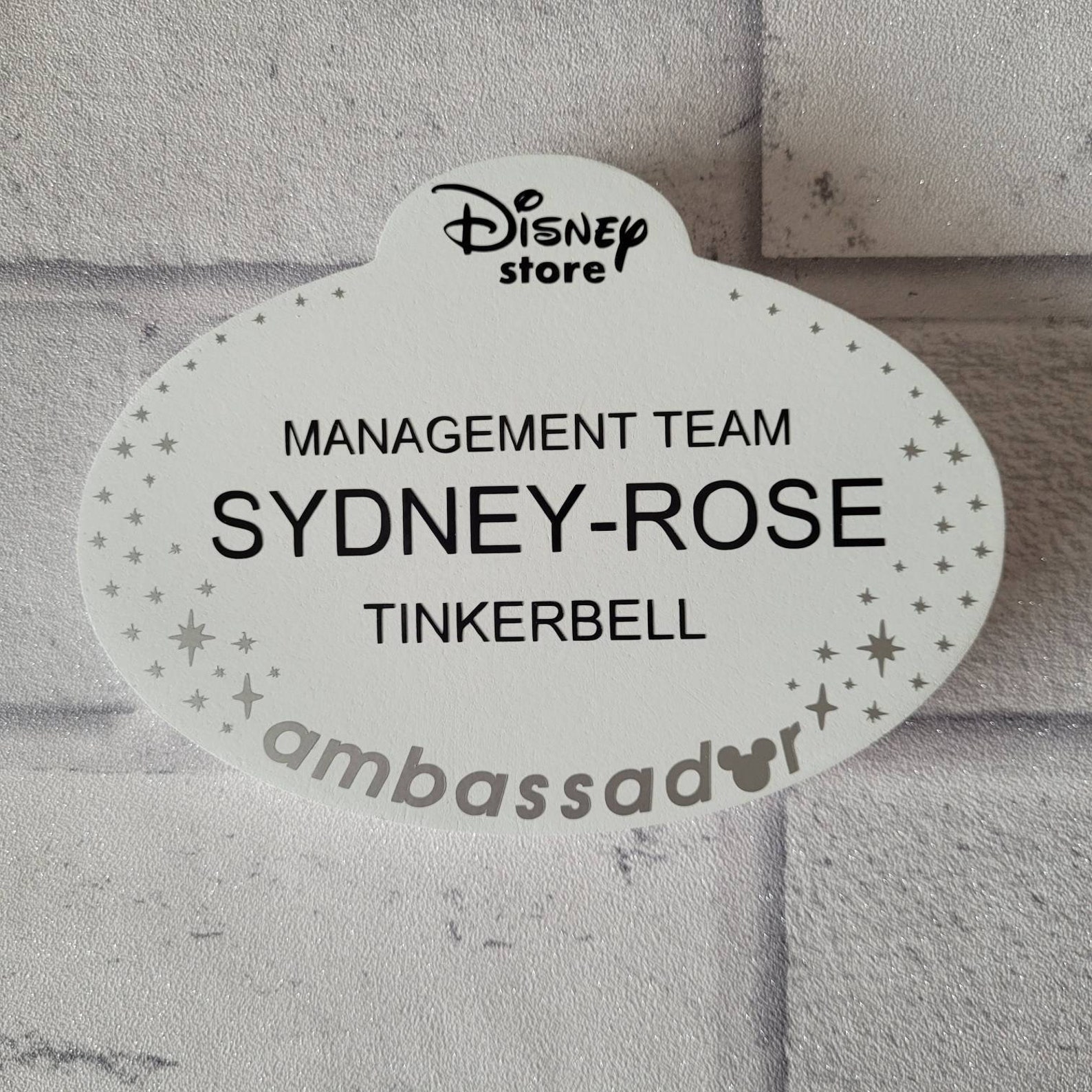 Disney Cast Member Badge Inspired Wooden Sign Etsy