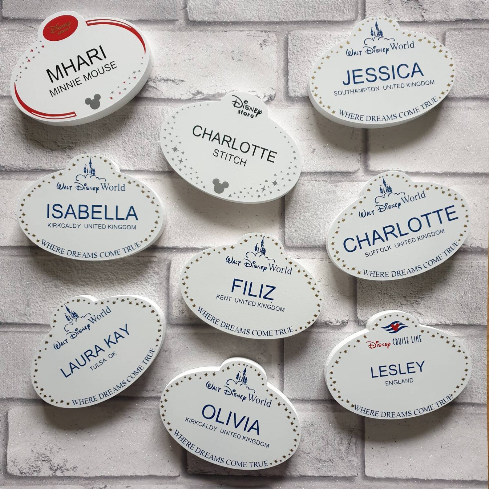 Disney Cast Member Badge Inspired Wooden Sign Etsy