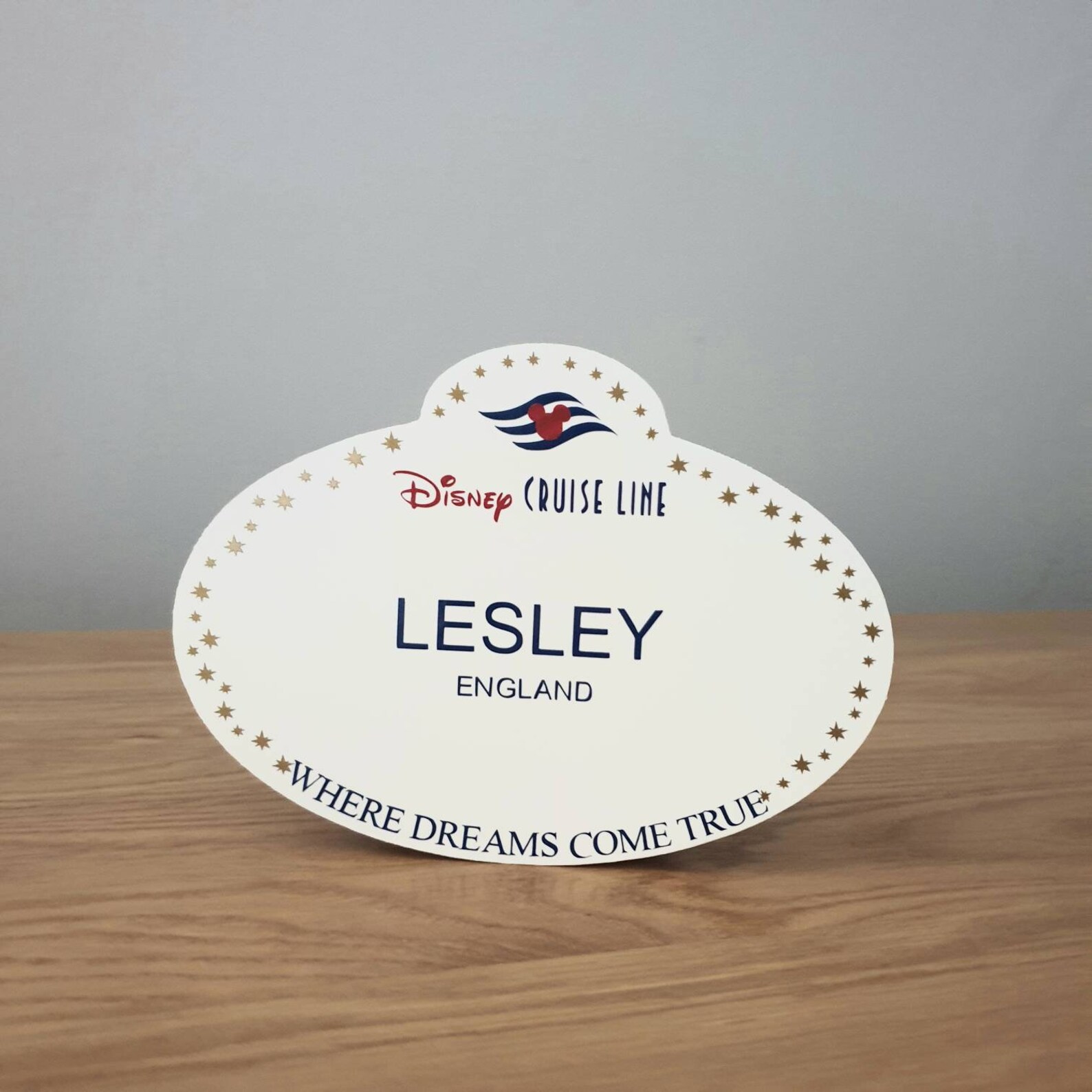 Disney Cast Member Badge Inspired Wooden Sign Etsy