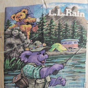 Vintage 1998 Grateful Dead LL Rain LL Bean Dancing Bears Shirt