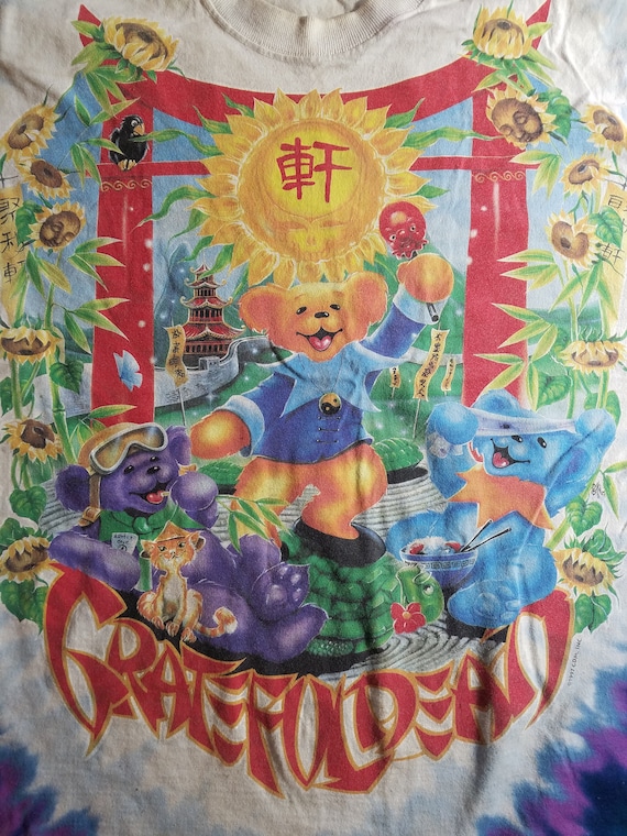 Vintage 1997 Grateful Dead China Rider Dancing Bear Shirt
