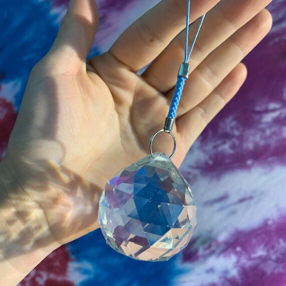 2 Stück Regenbogen-Sonnenfänger Kristallkugel - 40 Mm, Mit Aufhängekette, Für Fenster, Feng Shui & Deko