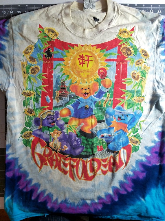 Vintage 1997 Grateful Dead China Rider Dancing Bear Shirt Size