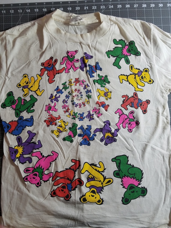 grateful dead spiral bears t shirt