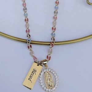 Virgen De Guadalupe  Personalized Necklace- Christmas Gift -Virgencita Necklace - Virgin Mary Cadena - Personalizada