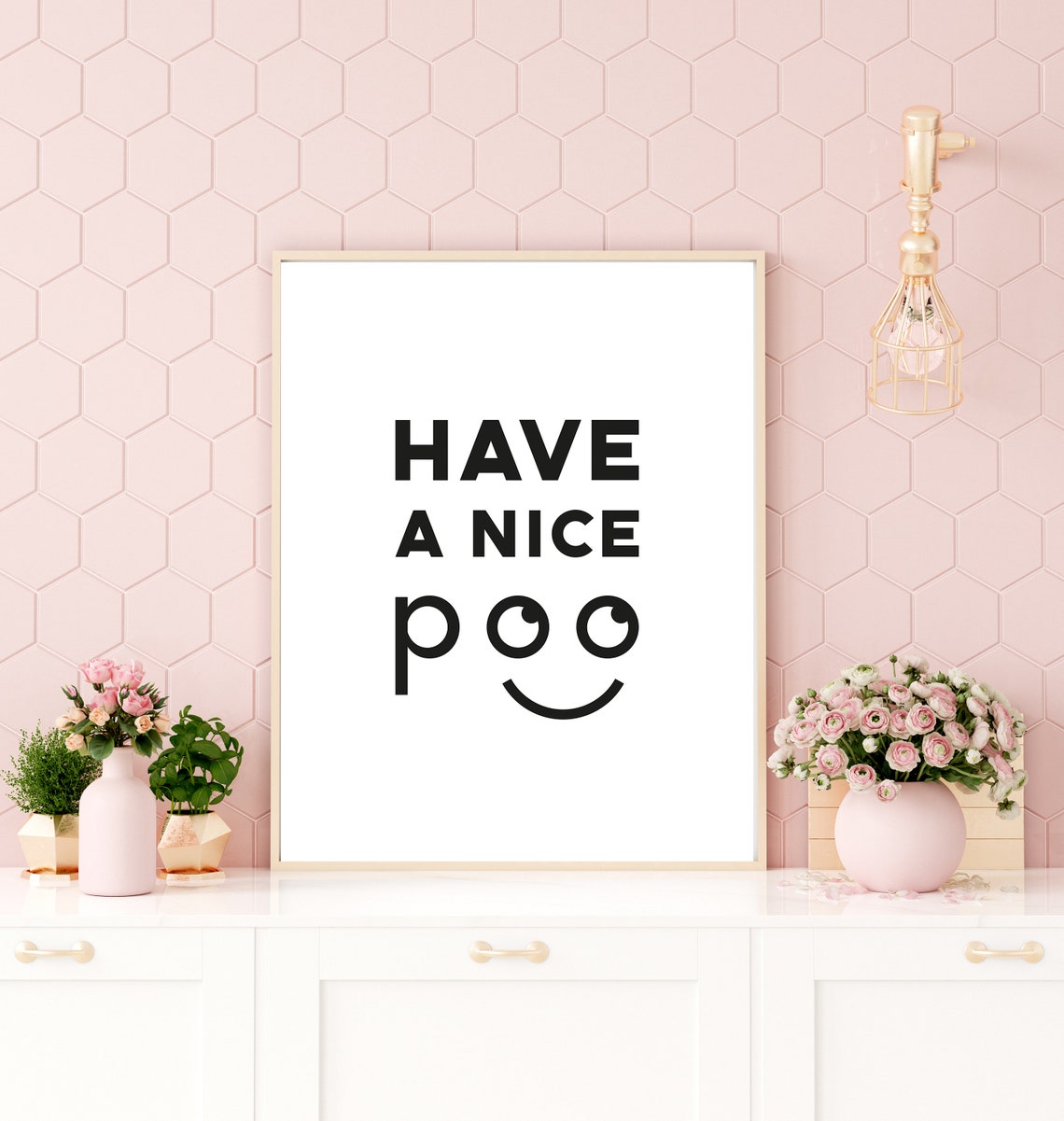 Have a Nice Poo Print Printable Wall Art Scandi Wall Art Etsy