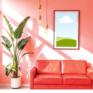 Wall Art Mockup: Canva Drag & Drop, Mid-Century Modern (Digital Download)
