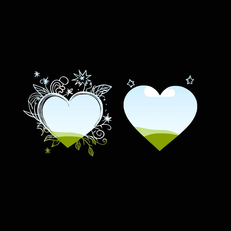 Heart Canva Frame Templates: Drag & Drop Design (PDF) - Etsy