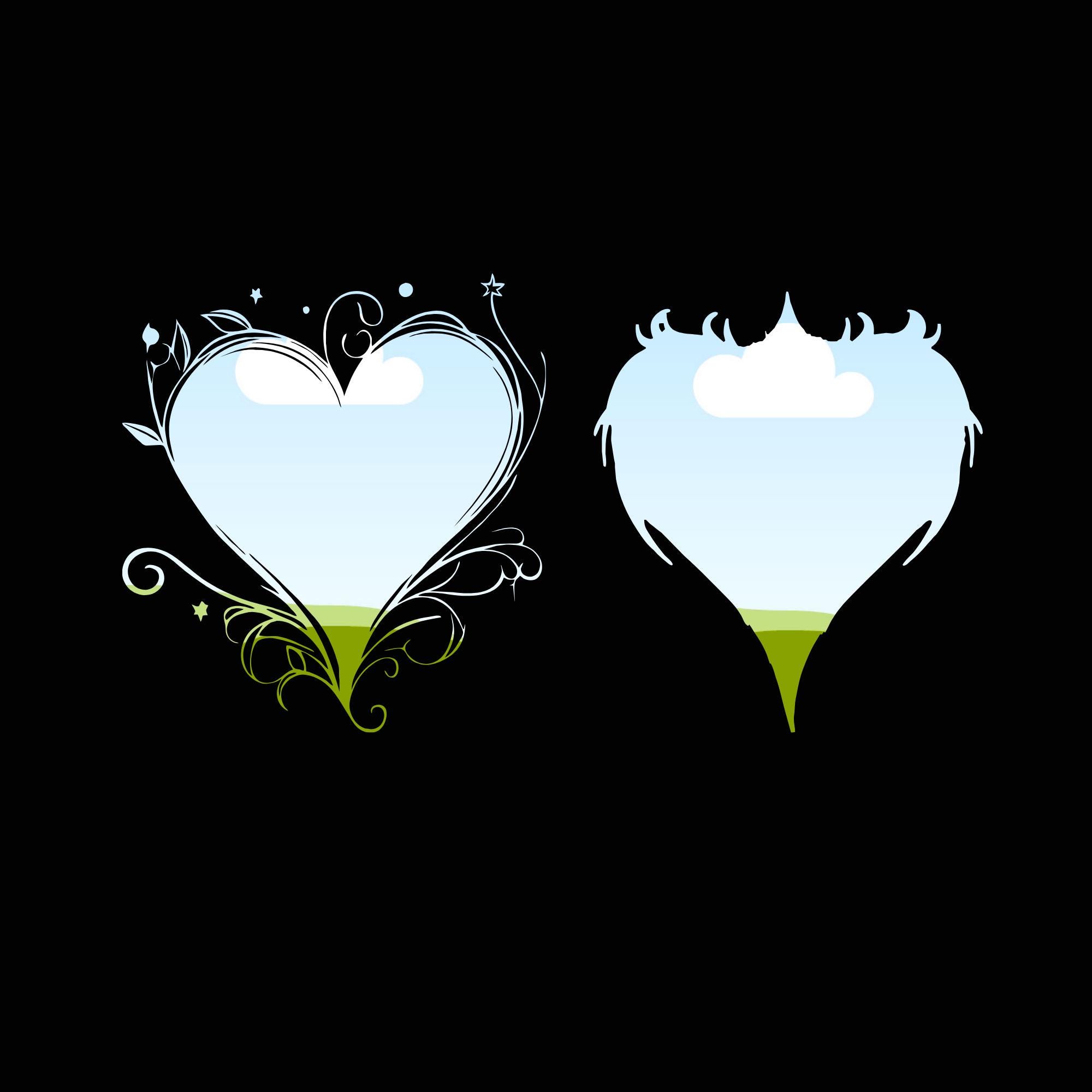 Heart Canva Frame Templates: Drag & Drop DIY Design (PDF) - Etsy