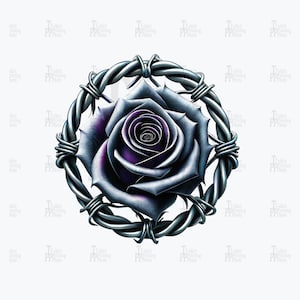 Black Magic Roses PNG, Gothic Digital Download, Mystical Floral Art, Witch Aesthetic Design, Dark Tattoo Template, Occult fake black roses