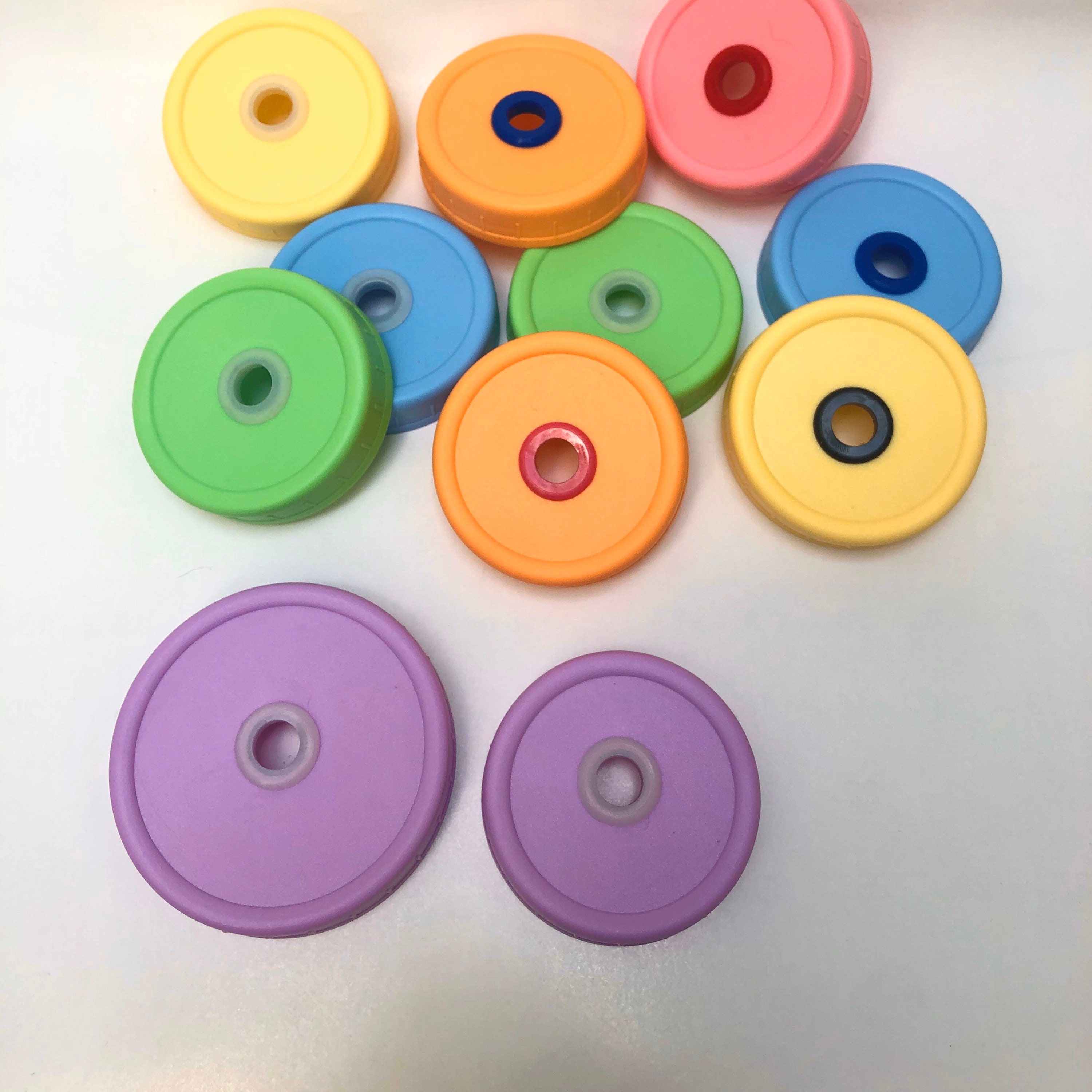 Regular Mouth Mason Jar Lid with Boba / Bubble Tea Straw Hole