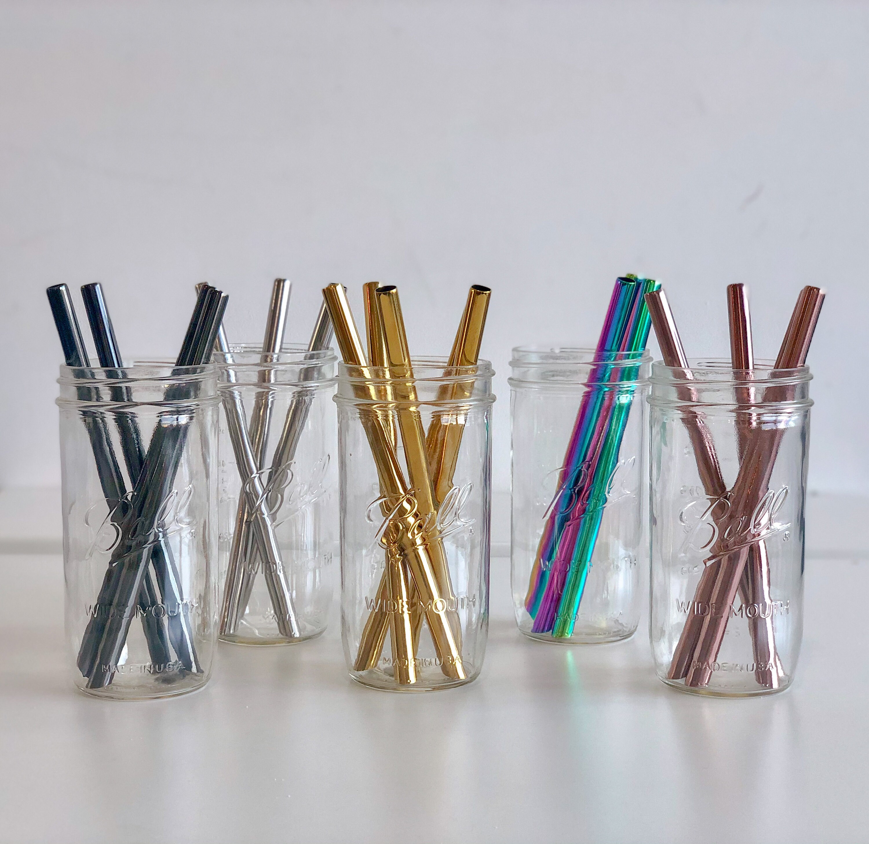 Reusable Metal Bubble Tea / Boba Straw with Angled Tip