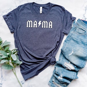 Mama AC/DC Inspired T-shirt/mama Shirt/cool Shirt/mom - Etsy