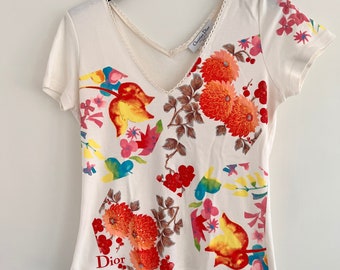 Dior★素敵！White/Multicolor Heart & Floral Print T-Shir il_340x270.4667766148_p7dv.jpg
