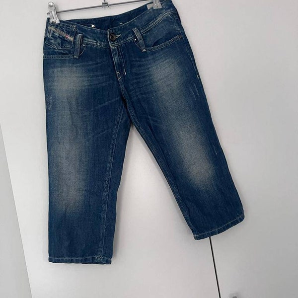 Capri jean rétro vintage DIESEL avec détails en dentelle