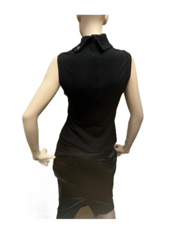 FENDI Fine knitted black top with turtleneck Vint… - image 4