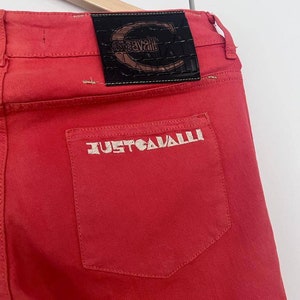 ROBERTO CAVALLI ITALY just cavalli fantastic designer orange jeans pants s90