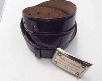 Dolce & Gabbana Italy Retro Purple Leather Belt Vintage - Etsy Denmark