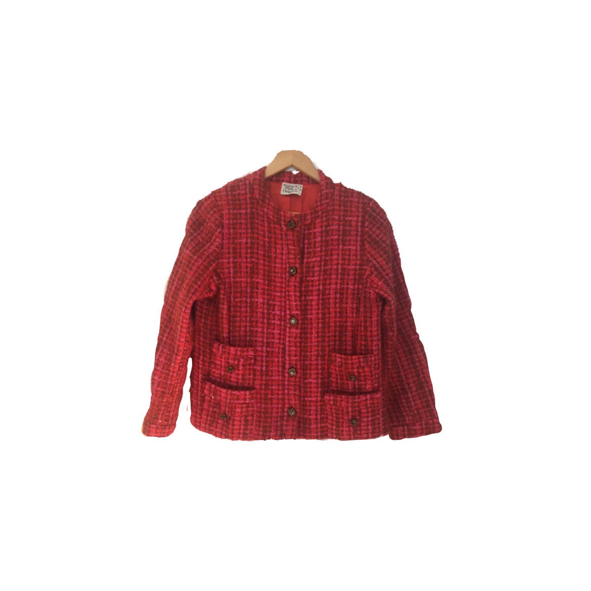 Red tweed shop jacket