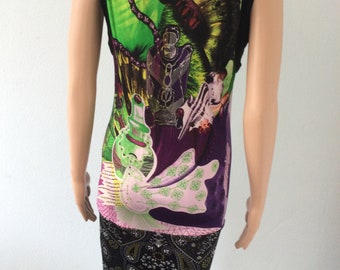 【2025年製 新品】 Custo Barcelona '00 Retro Print Color Full Dress Summer ワンピース