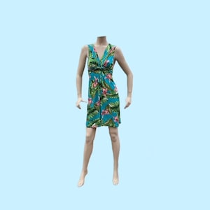 Hawaii Tropisches Blumen Sommerkleid Vintage Y2K