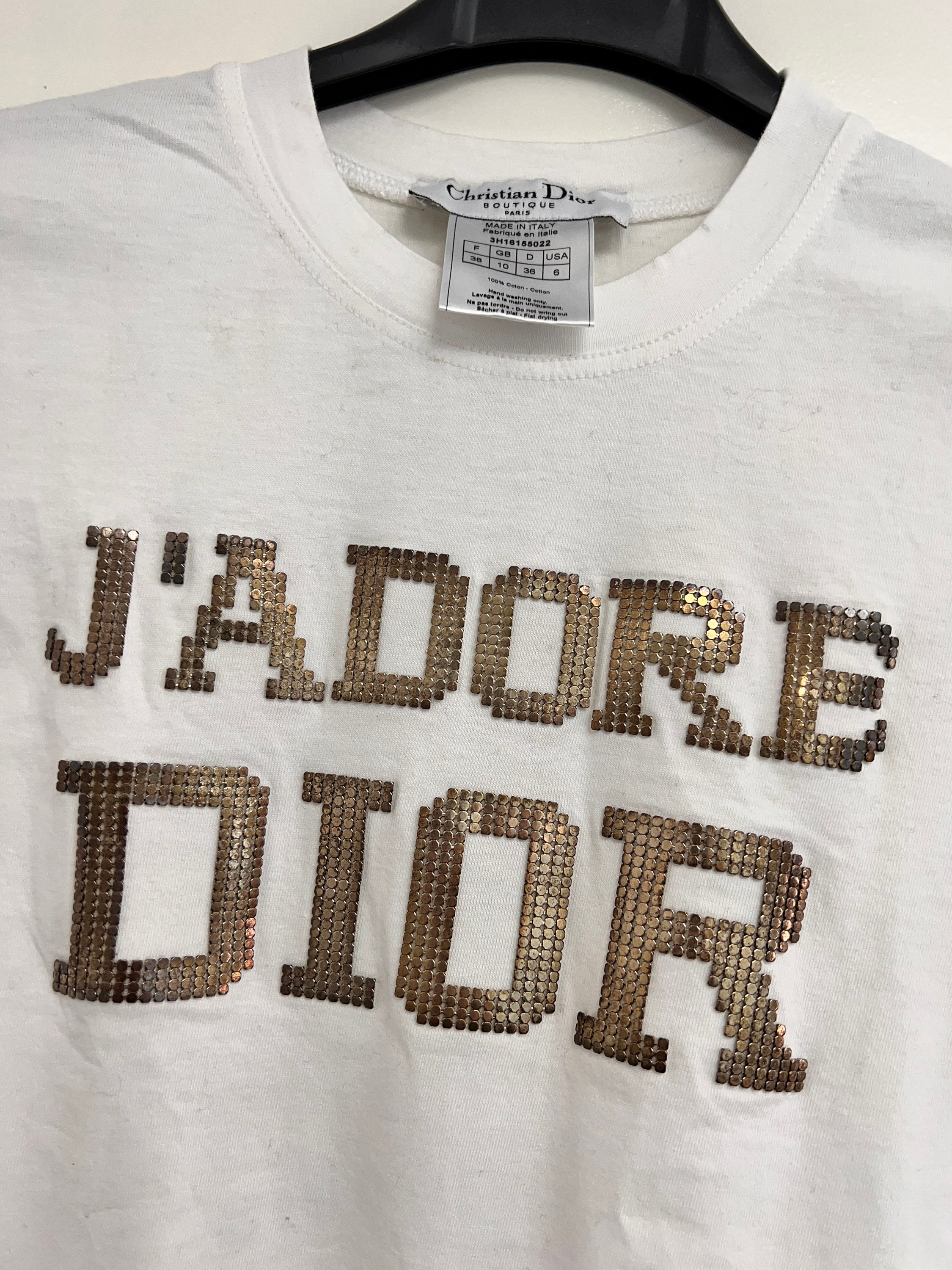 CHRISTIAN DIOR J'adore Dior the Latest Blonde White T-shirt With 