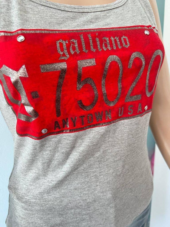 Cool JOHN GALLIANO logo print graphic Top By Gall… - image 6