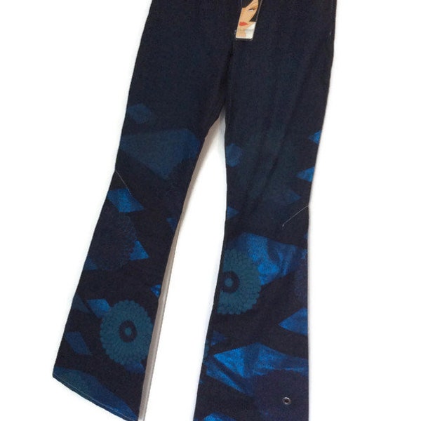 Super cool Custo Barcelona Flared Jeans with print hippie '90s Vintage