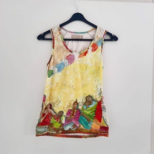 Aventures de Toiles graphic art print summer top s90
