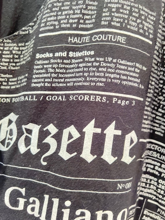 Rare JOHN GALLIANO collectable Newspaper print graphi… Gem