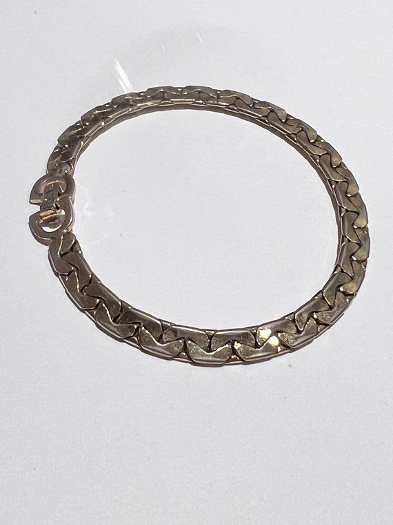 CHRISTIAN DIOR vintage gold chain bracelet nice d… - image 4