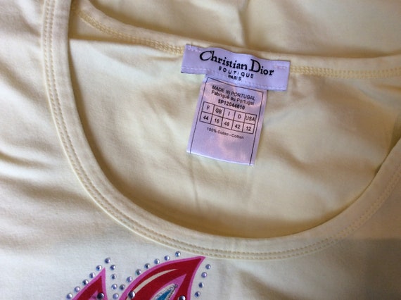 Christian Dior Vintage T-shirt With Embroidered Details - Etsy Christian Dior Vintage T-shirt With Embroidered Details - Etsy