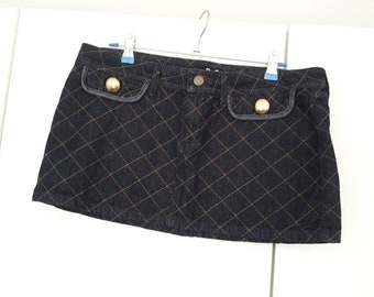 Dolce & Gabbana quilted cute denim mini skirt vintage s90