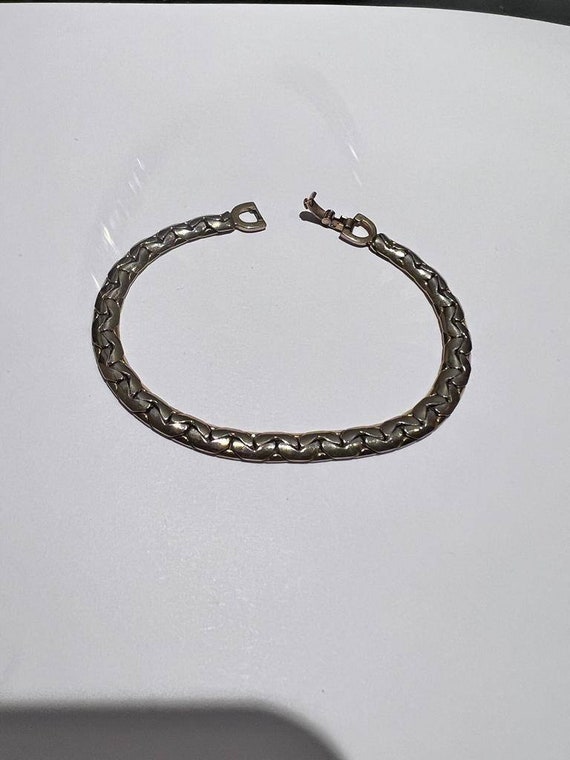 CHRISTIAN DIOR vintage gold chain bracelet nice d… - image 2