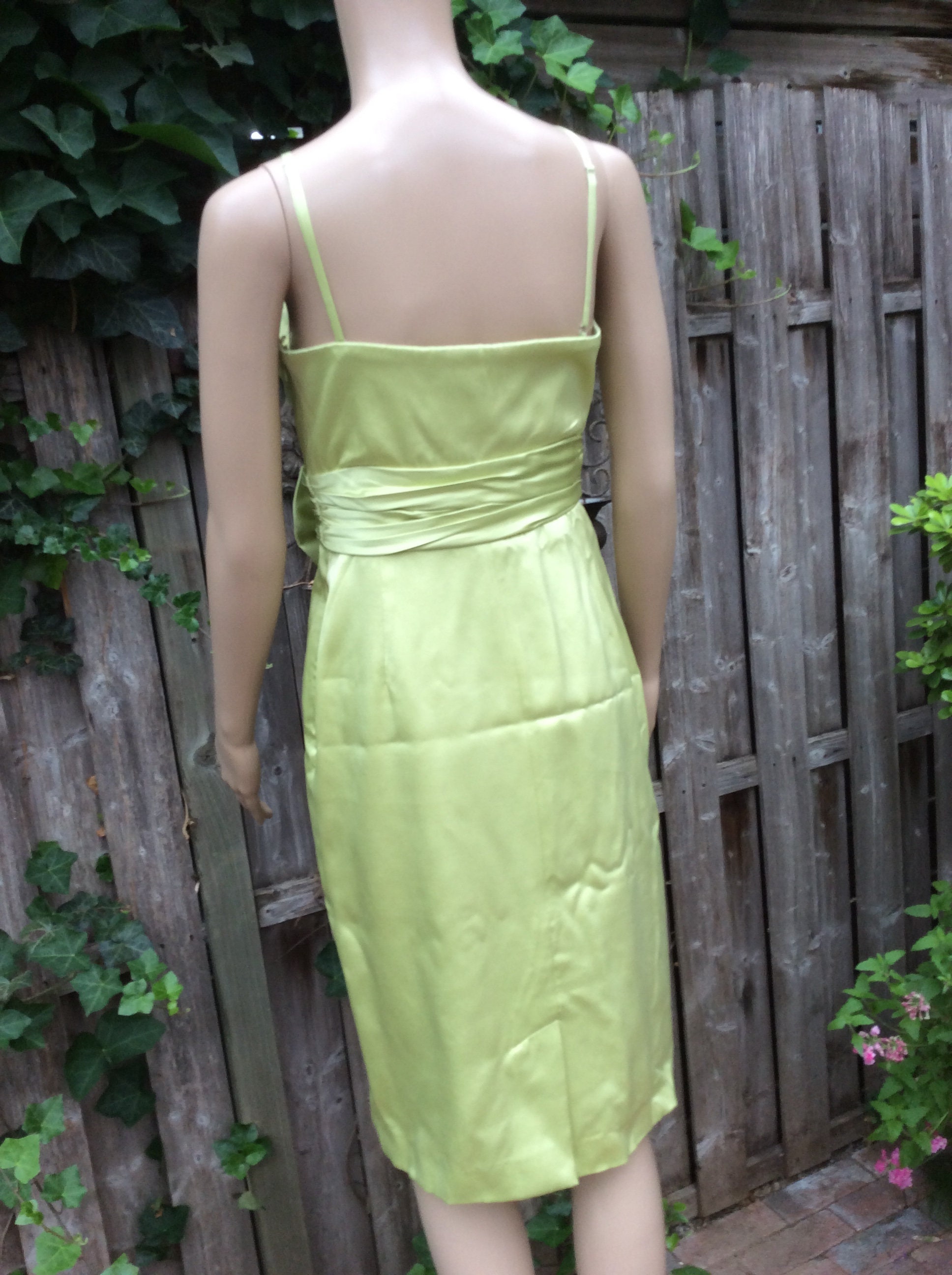 RENATO NUCCI ドレス Renato Nucci Silk Lime Party Dress Vintage '90 - Etsy 日本