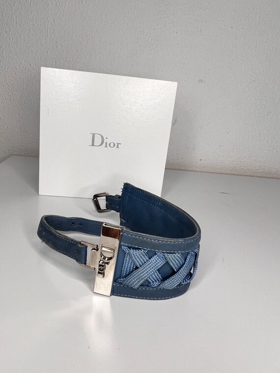 CHRISTIAN DIOR by Galliano Lace Leather Bracelet Vintage '02