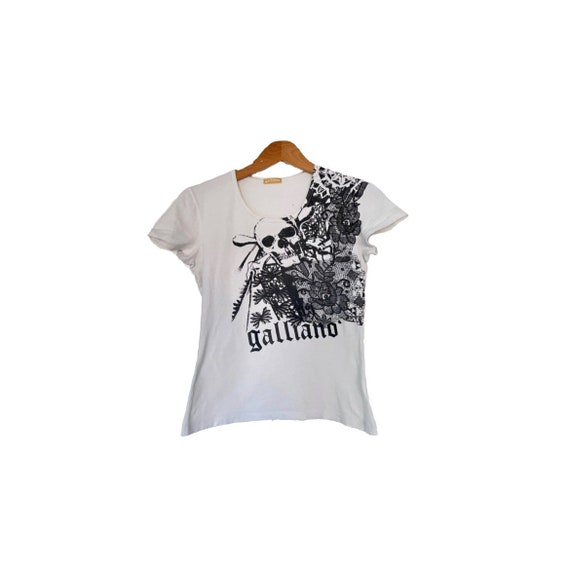 Galliano vintage print designer t-shirt - image 3