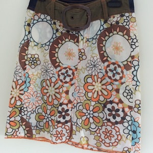 Vintage flower power skirt Hippie style Freesoules